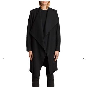 All Saints Ora black coat